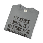My Spirit Animal is a Napping Dog in Savasana t-shirt
