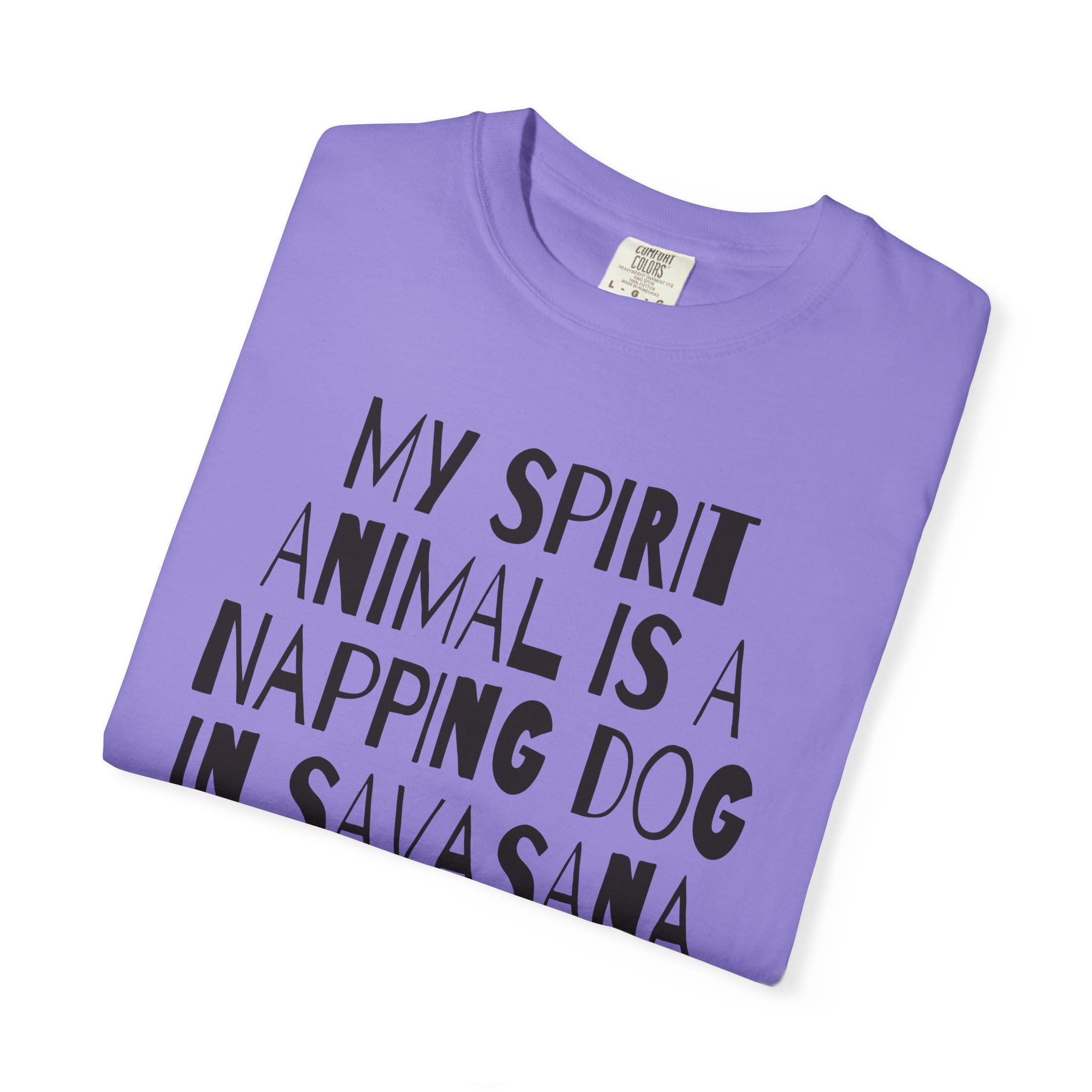 My Spirit Animal is a Napping Dog in Savasana t-shirt