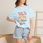 Drink Wine Pet Dogs Do Yoga t-shirt