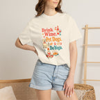 Drink Wine Pet Dogs Do Yoga t-shirt