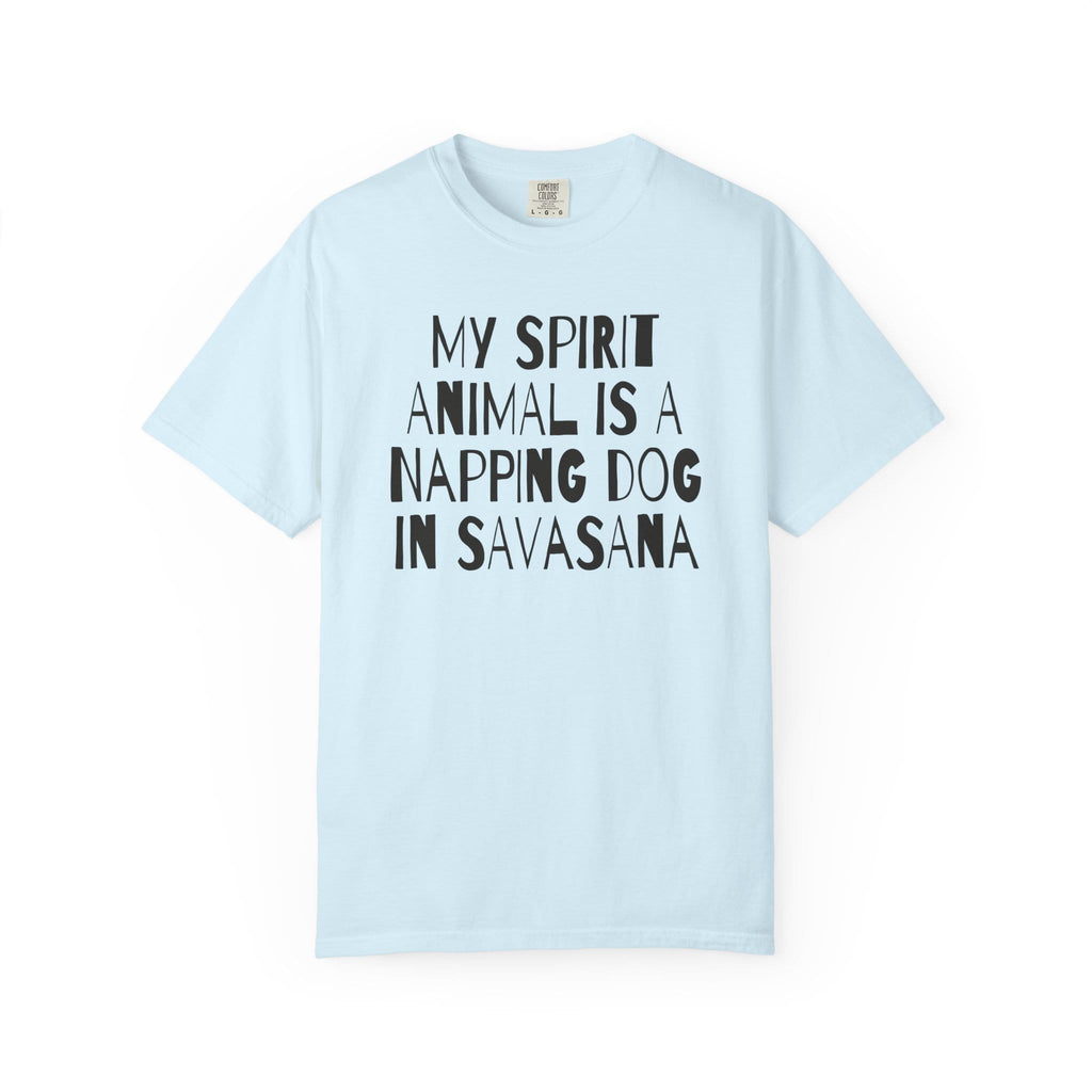 My Spirit Animal is a Napping Dog in Savasana t-shirt