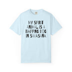 My Spirit Animal is a Napping Dog in Savasana t-shirt