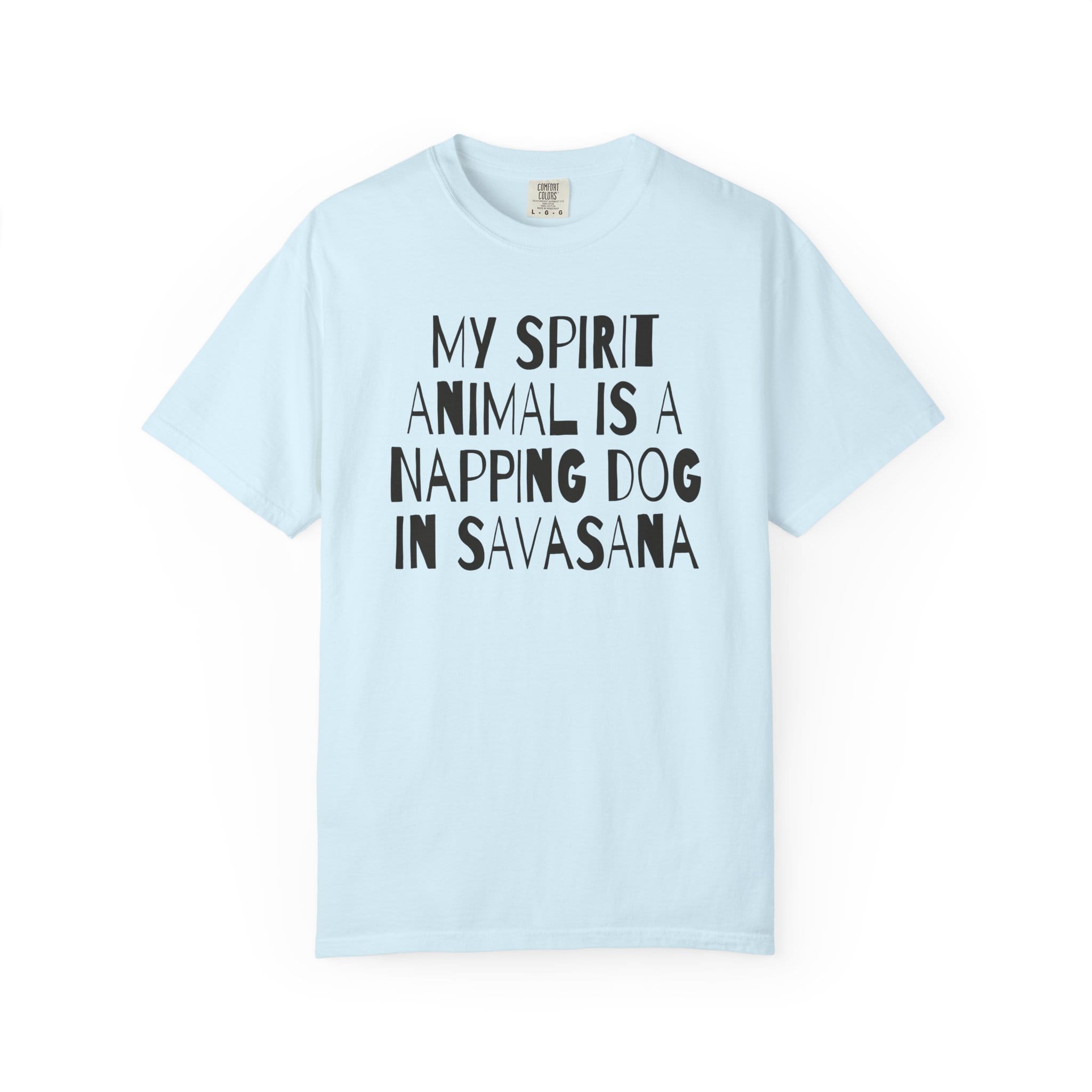My Spirit Animal is a Napping Dog in Savasana t-shirt