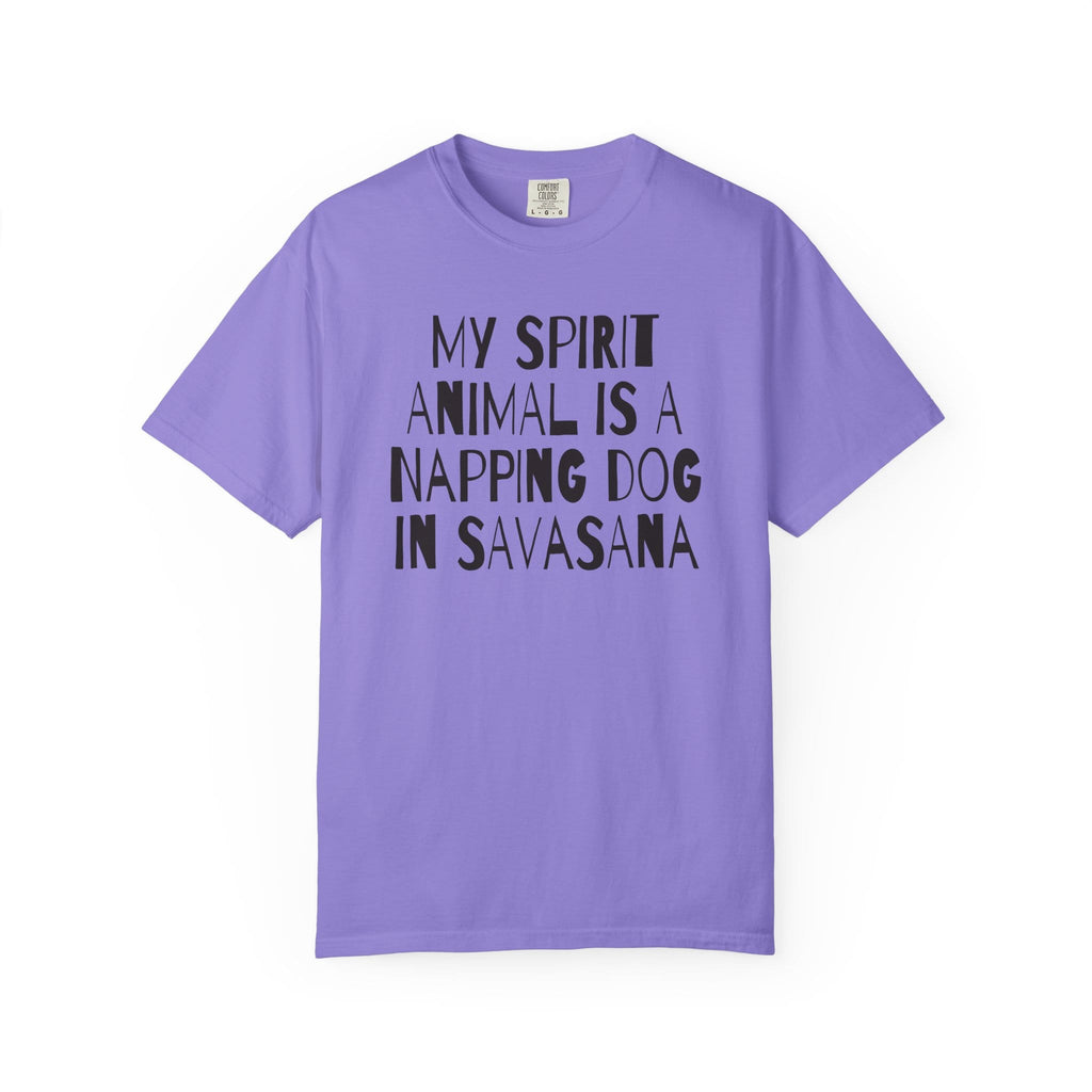 My Spirit Animal is a Napping Dog in Savasana t-shirt