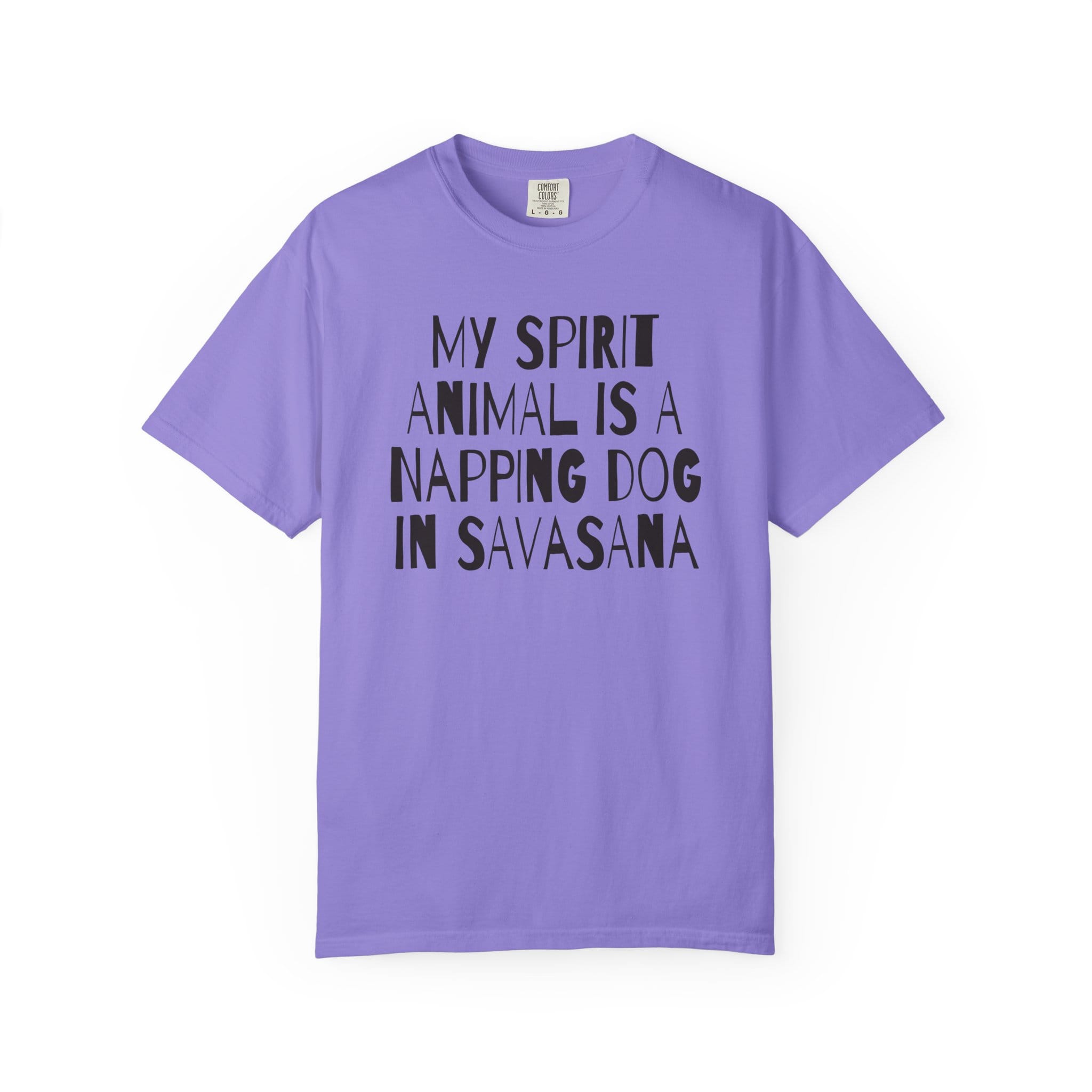 My Spirit Animal is a Napping Dog in Savasana t-shirt