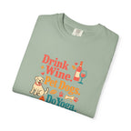 Drink Wine Pet Dogs Do Yoga t-shirt