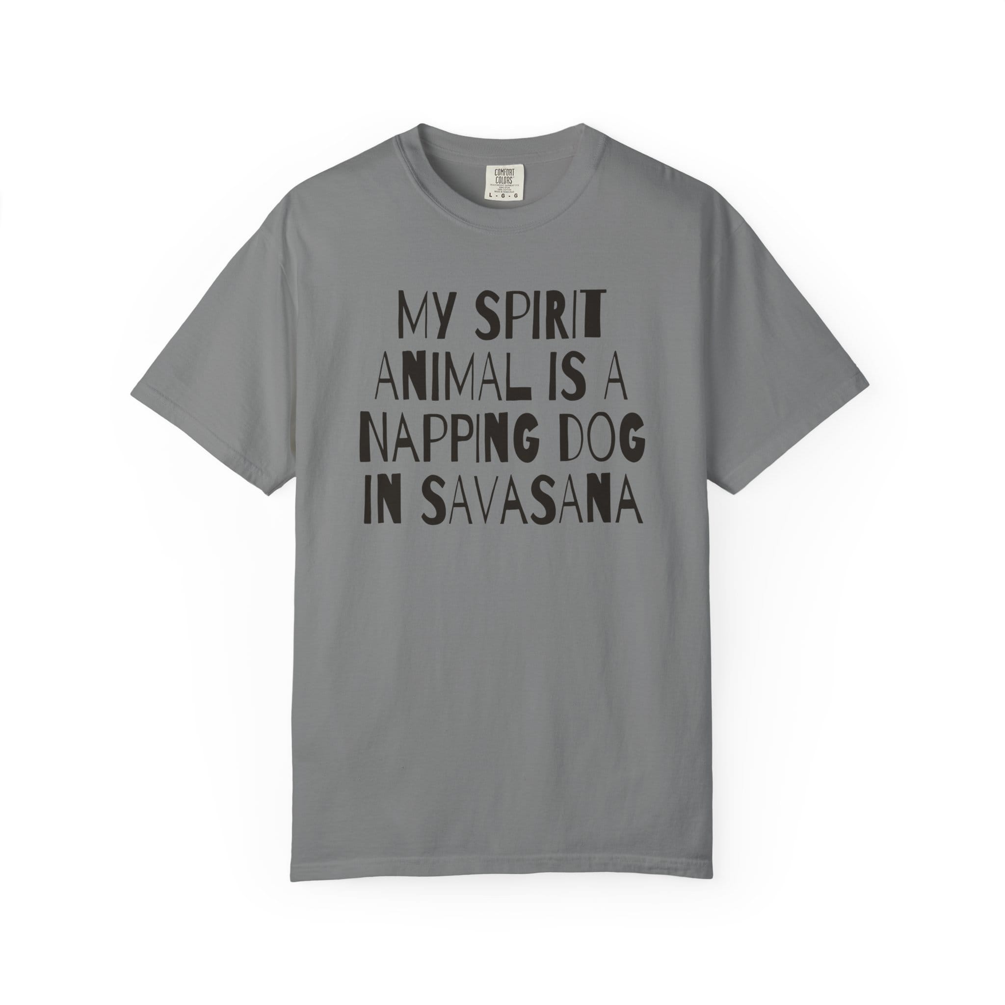 My Spirit Animal is a Napping Dog in Savasana t-shirt