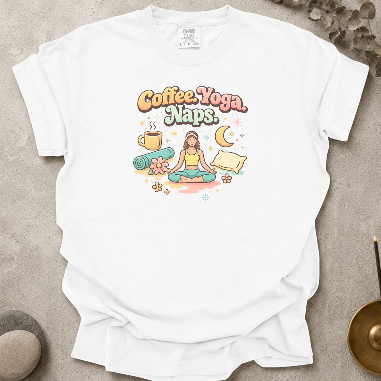 Coffee Yoga Naps t-shirt