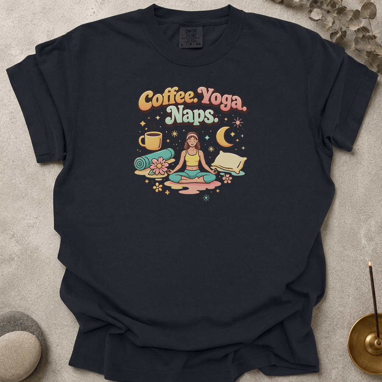 Coffee Yoga Naps t-shirt