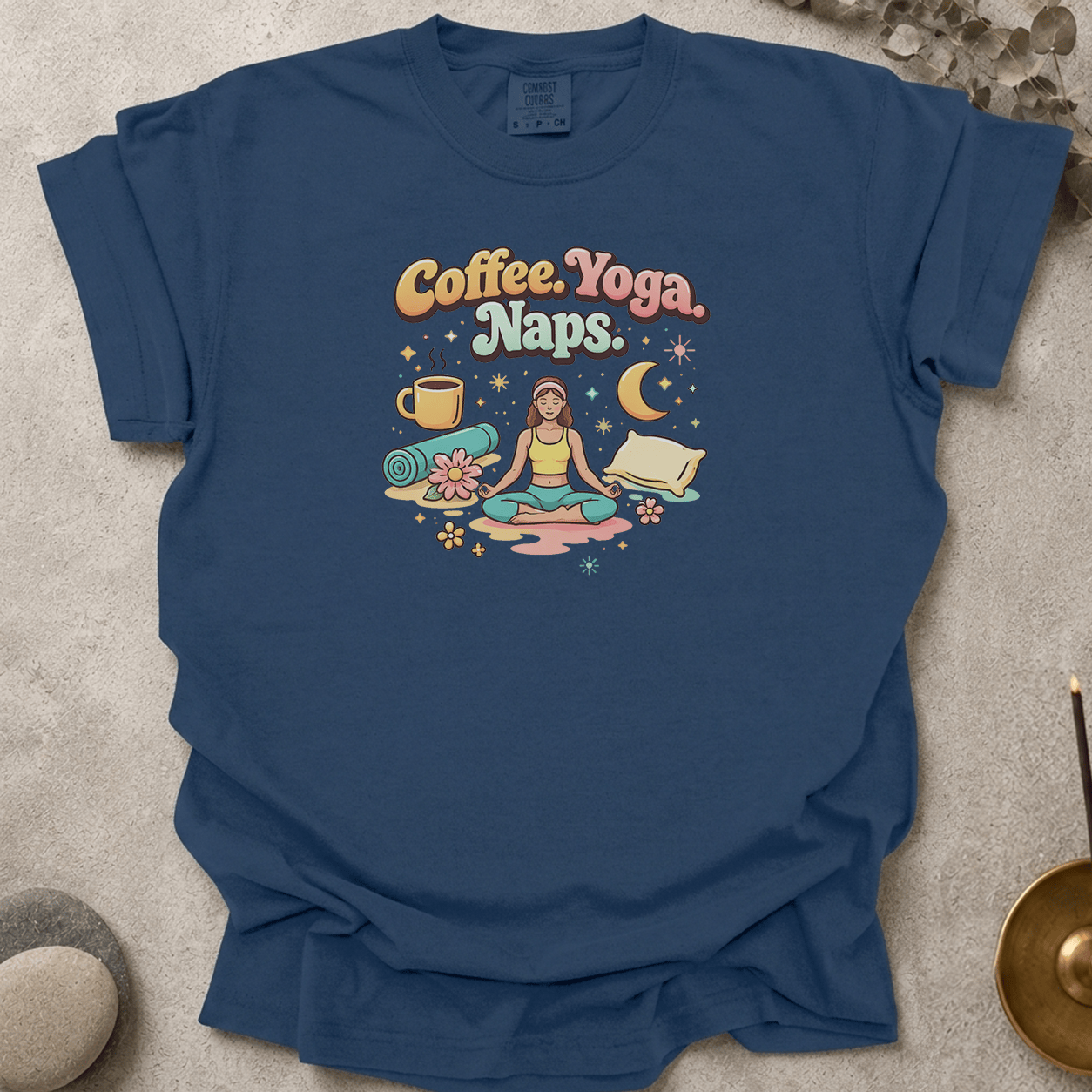 Coffee Yoga Naps t-shirt