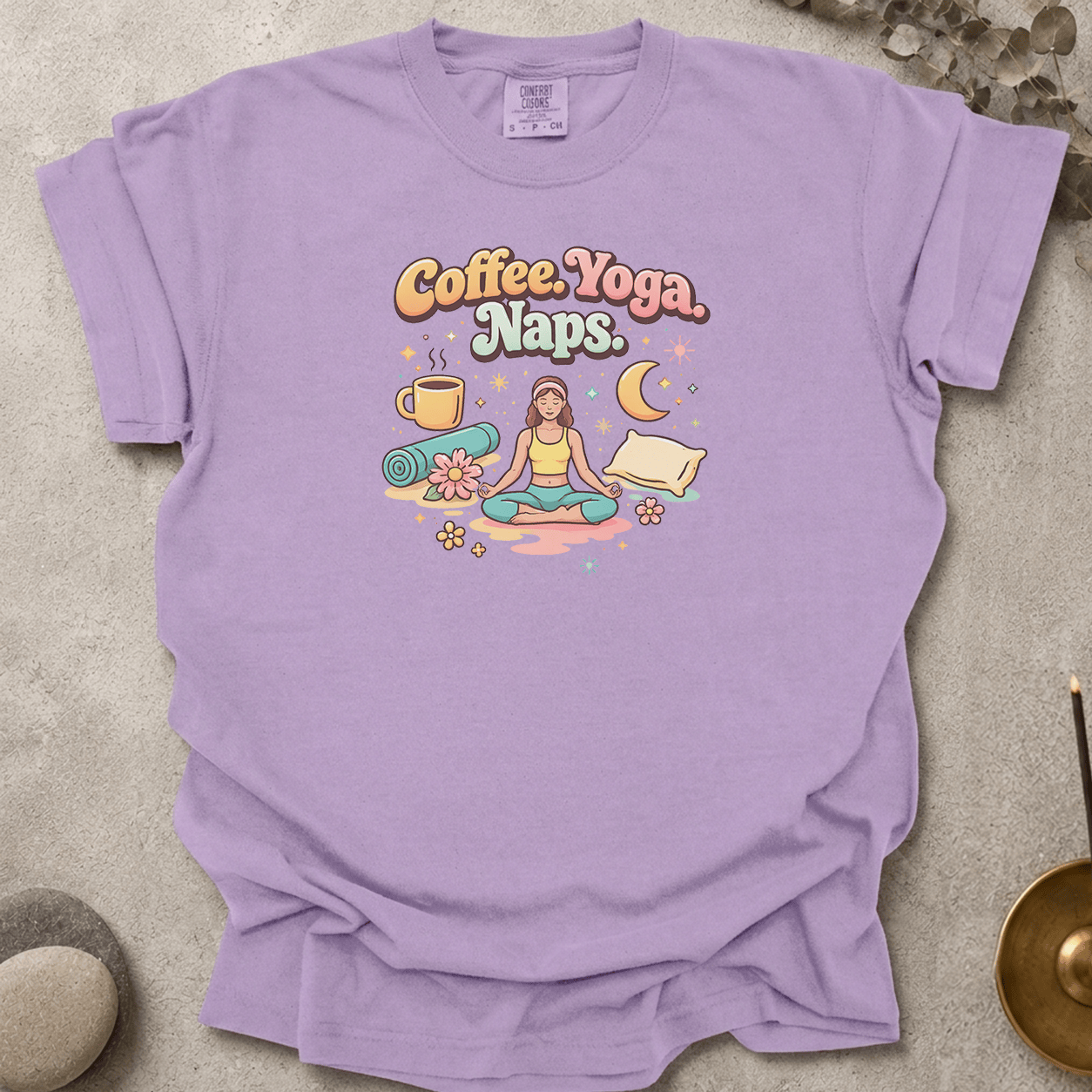 Coffee Yoga Naps t-shirt