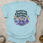 Fueled by Chakras and Coffee t-shirt