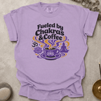 Fueled by Chakras and Coffee t-shirt