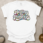 Neon Hearts Healing in Progress t-shirt