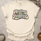 Neon Hearts Healing in Progress t-shirt