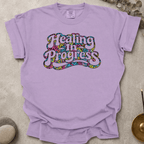Neon Hearts Healing in Progress t-shirt
