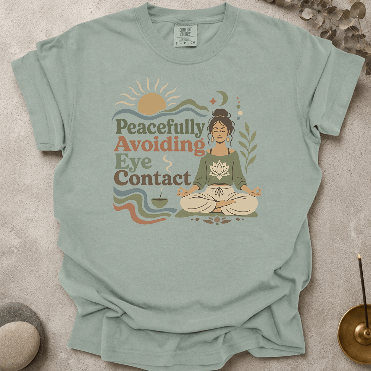 Peacefully Avoiding Eye Contact t-shirt