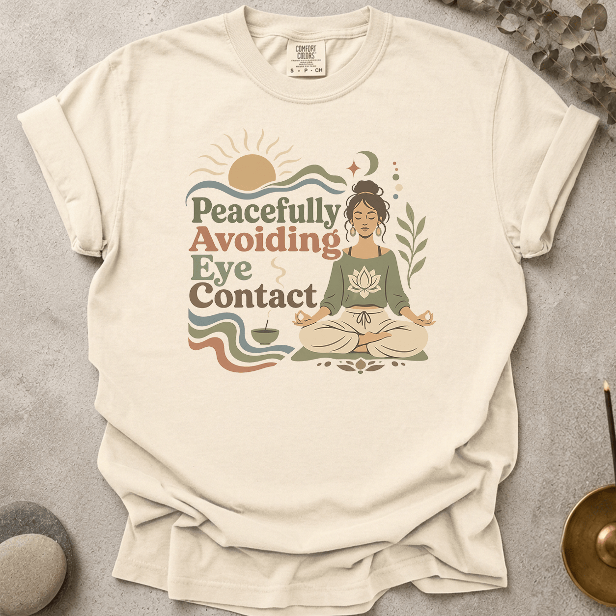 Peacefully Avoiding Eye Contact t-shirt