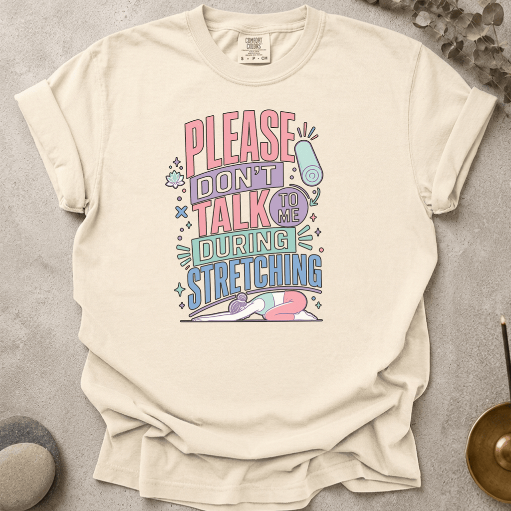 Please Don’t Talk To Me During Stretching t-shirt