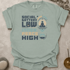 Social Battery Low Inner Peace High t-shirt