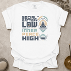 Social Battery Low Inner Peace High t-shirt
