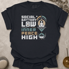 Social Battery Low Inner Peace High t-shirt