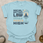 Social Battery Low Inner Peace High t-shirt