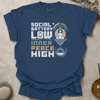 Social Battery Low Inner Peace High t-shirt
