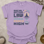 Social Battery Low Inner Peace High t-shirt