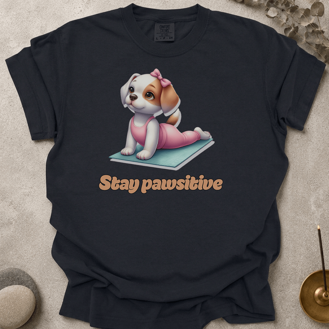 Stay pawsitive t-shirt
