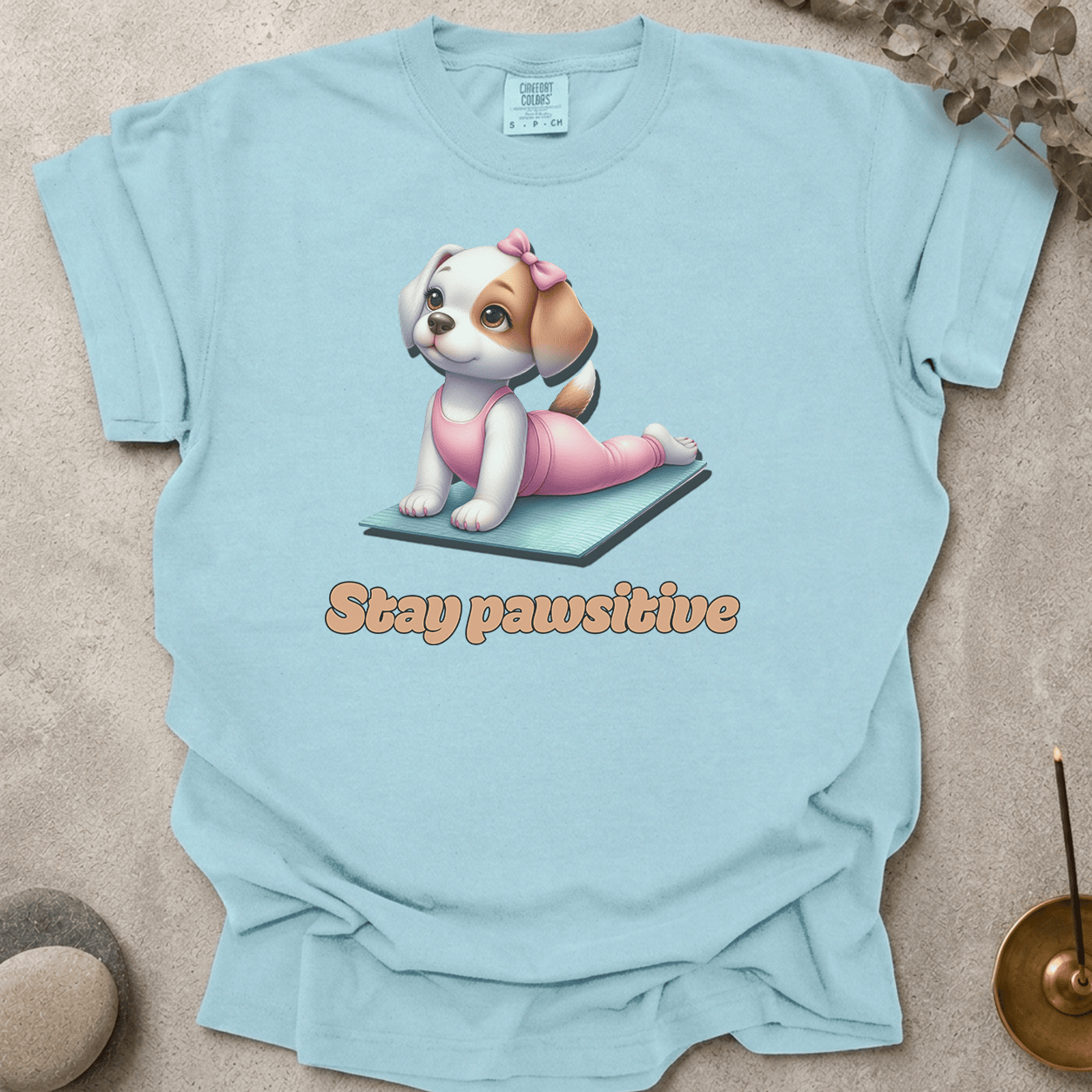 Stay pawsitive t-shirt