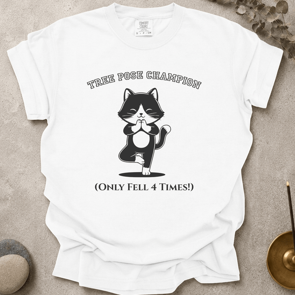 Tree Pose Champion t-shirt