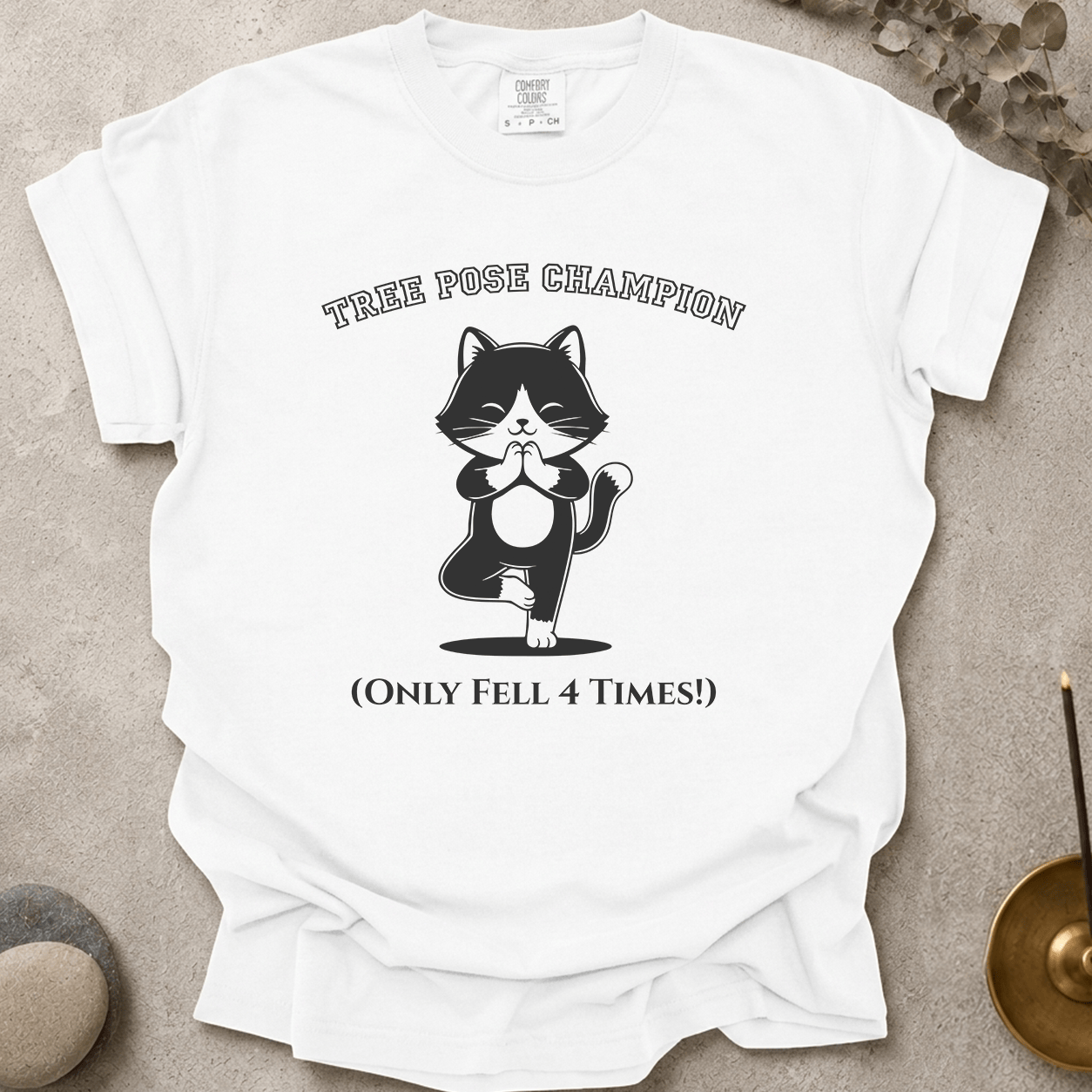 Tree Pose Champion t-shirt