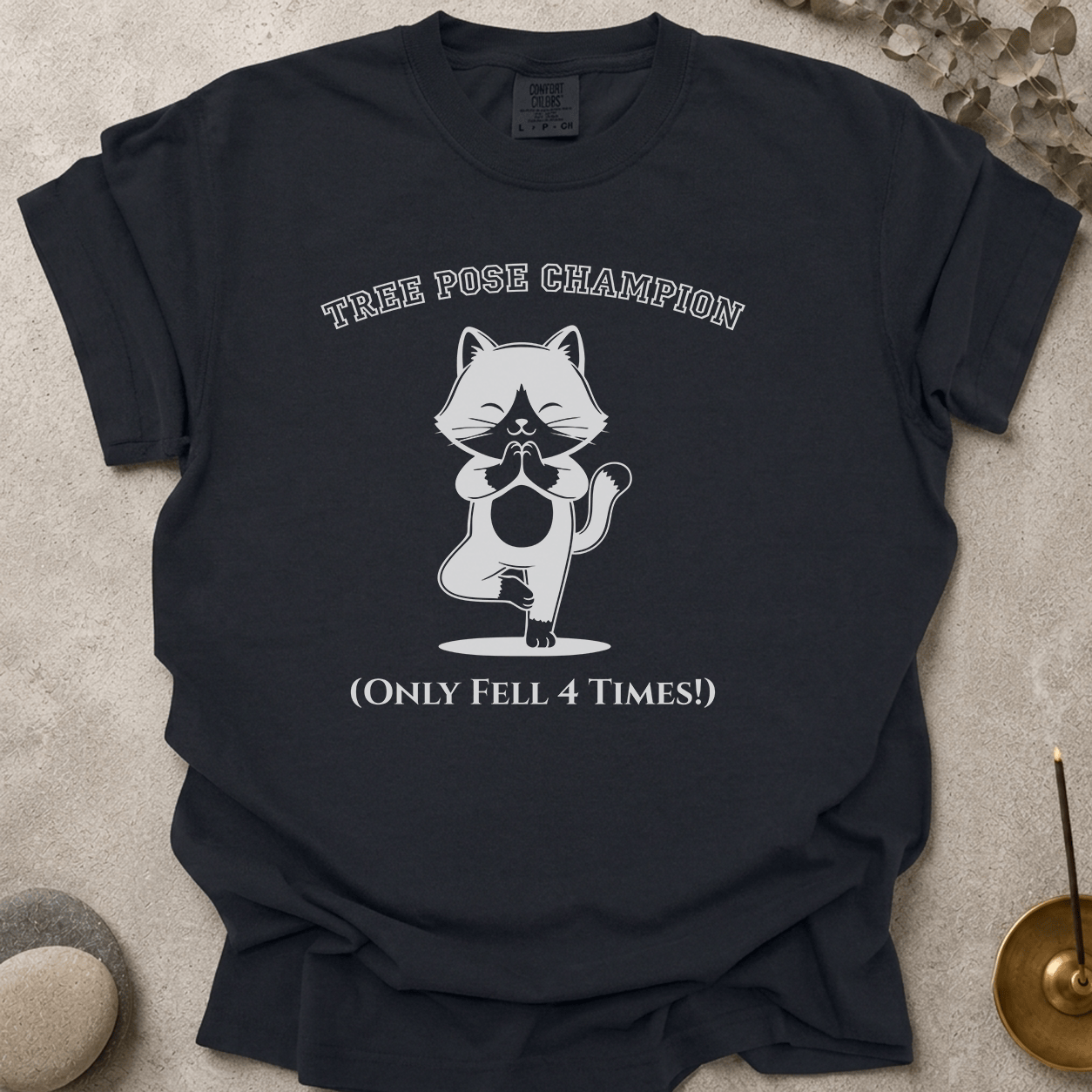 Tree Pose Champion t-shirt