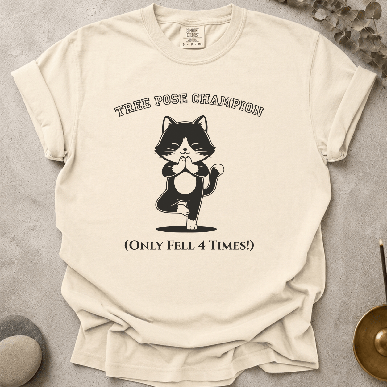 Tree Pose Champion t-shirt