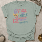 Yoga & Coffee Because Therapy Is Expensive t-shirt