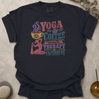 Yoga & Coffee Because Therapy Is Expensive t-shirt