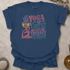 Yoga & Coffee Because Therapy Is Expensive t-shirt