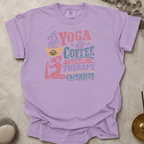 Yoga & Coffee Because Therapy Is Expensive t-shirt