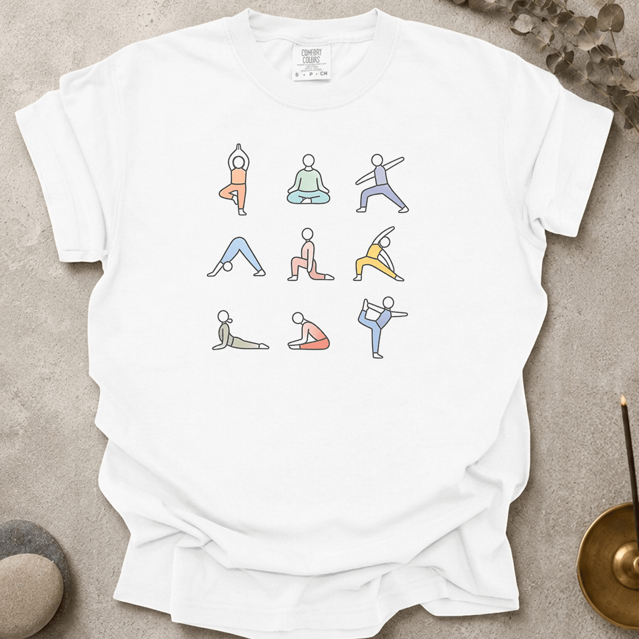 Yoga Pose Illustrations t-shirt