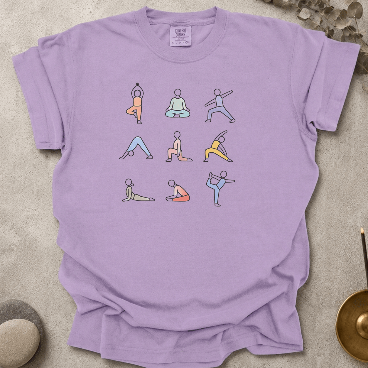 Yoga Pose Illustrations t-shirt