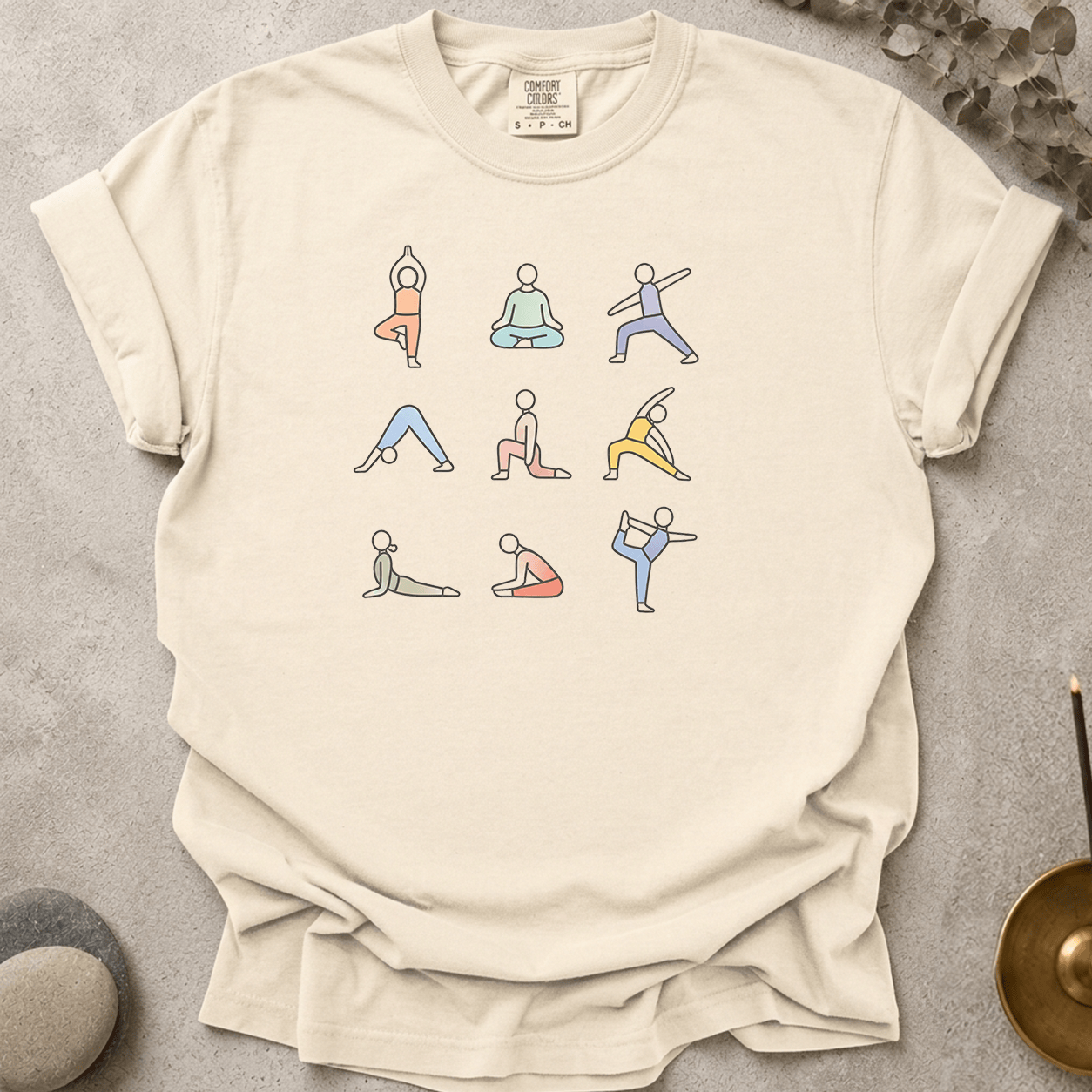 Yoga Pose Illustrations t-shirt