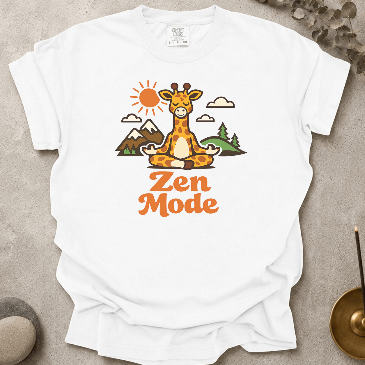 Zen Mode Giraffe t-shirt