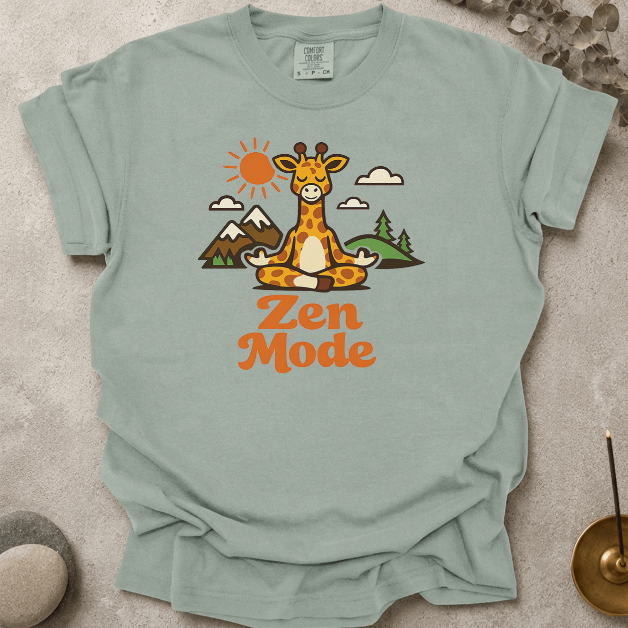 Zen Mode Giraffe t-shirt