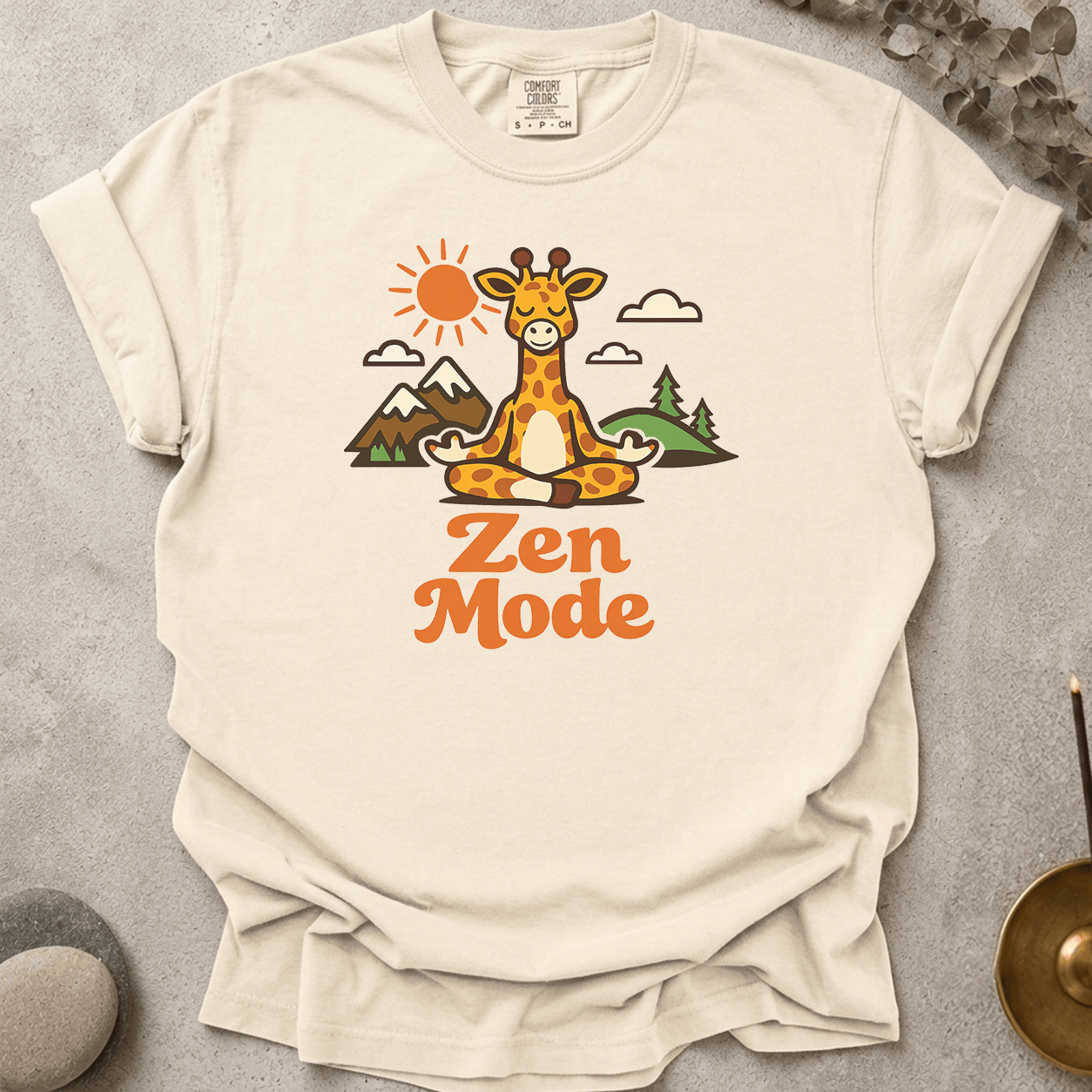 Zen Mode Giraffe t-shirt