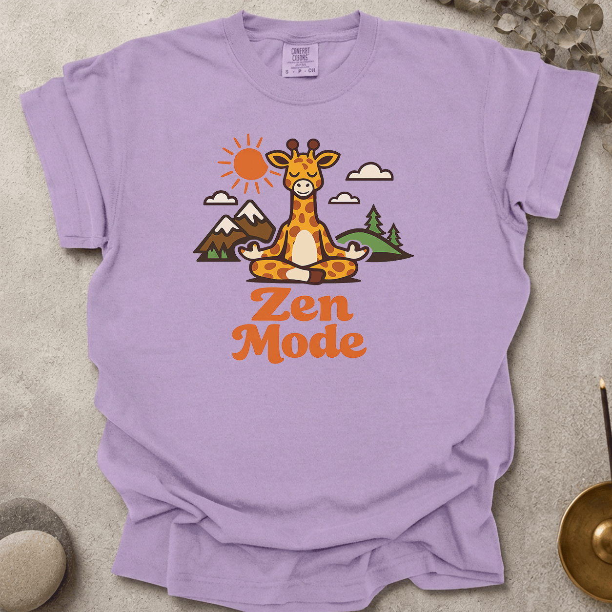 Zen Mode Giraffe t-shirt