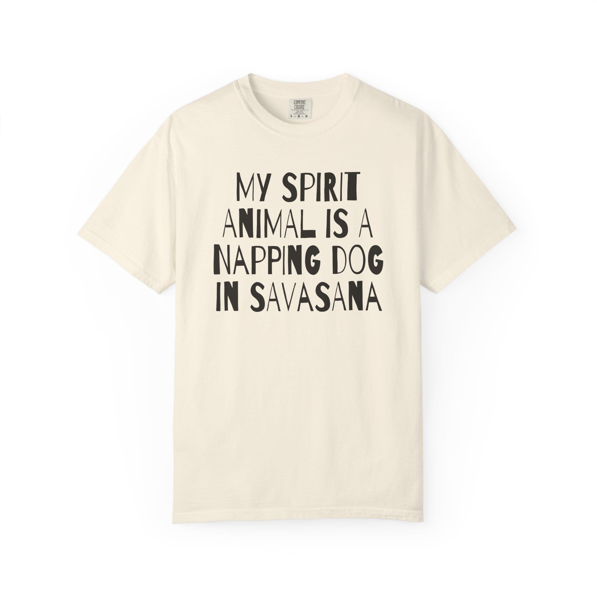 My Spirit Animal is a Napping Dog in Savasana t-shirt
