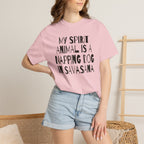 My Spirit Animal is a Napping Dog in Savasana t-shirt