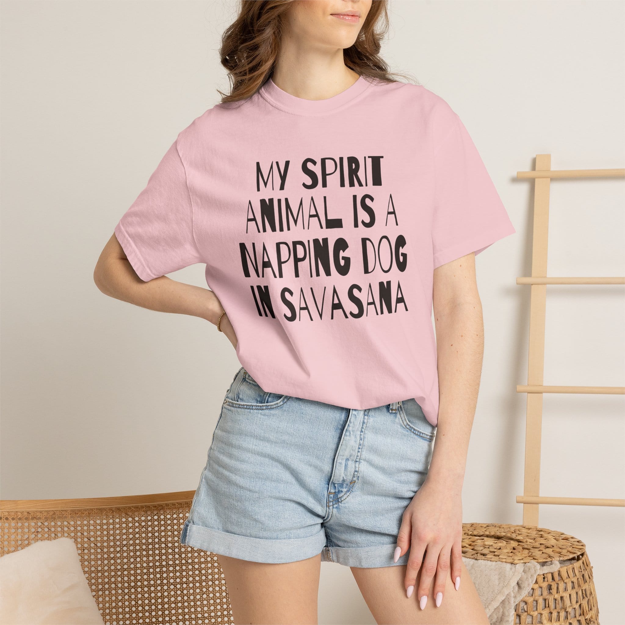 My Spirit Animal is a Napping Dog in Savasana t-shirt
