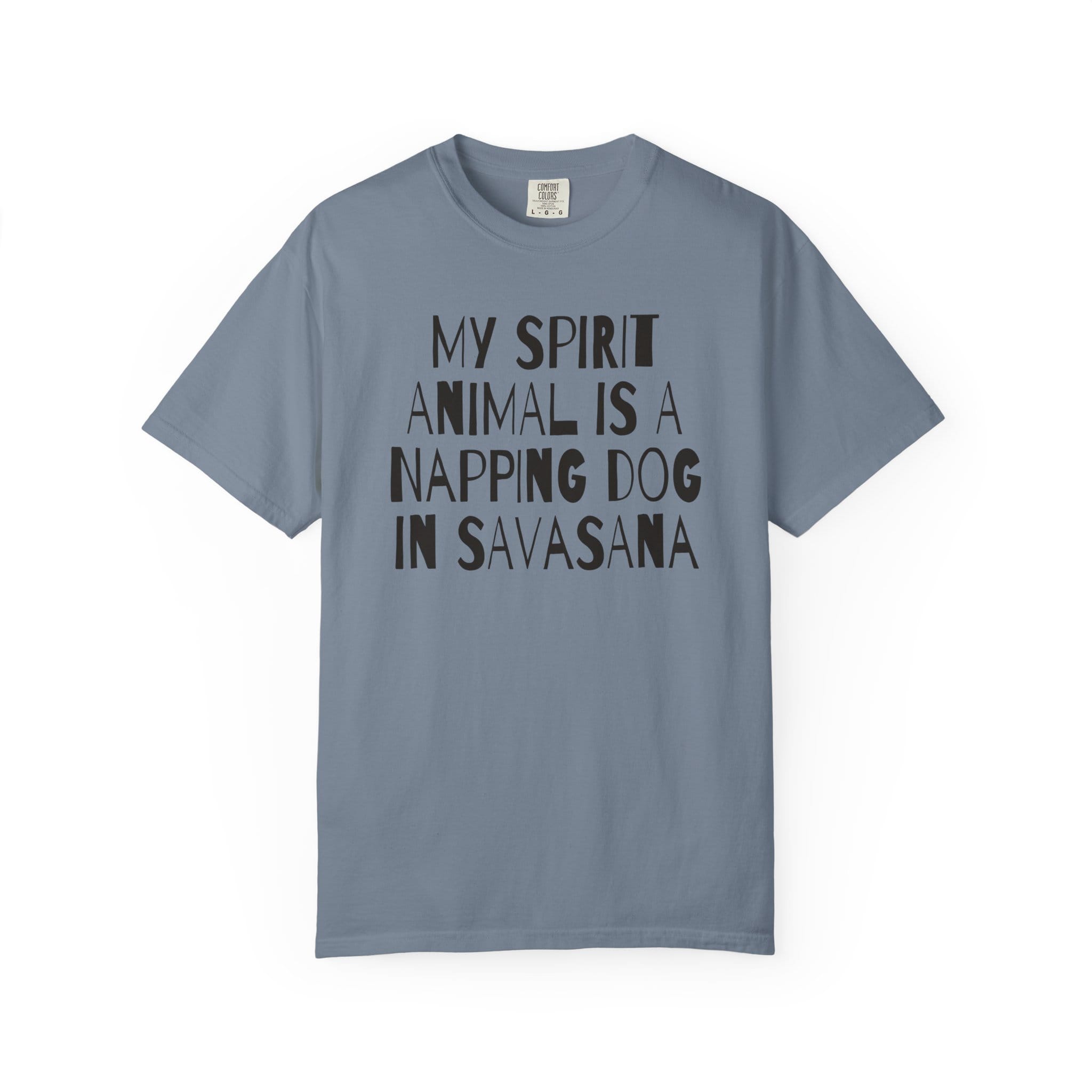 My Spirit Animal is a Napping Dog in Savasana t-shirt